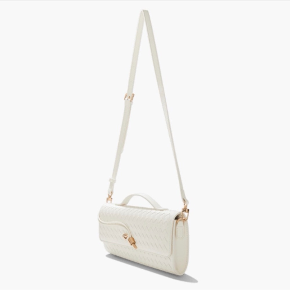 FEW MODA
East West Clutch with Crossbody Strap (Cream) New